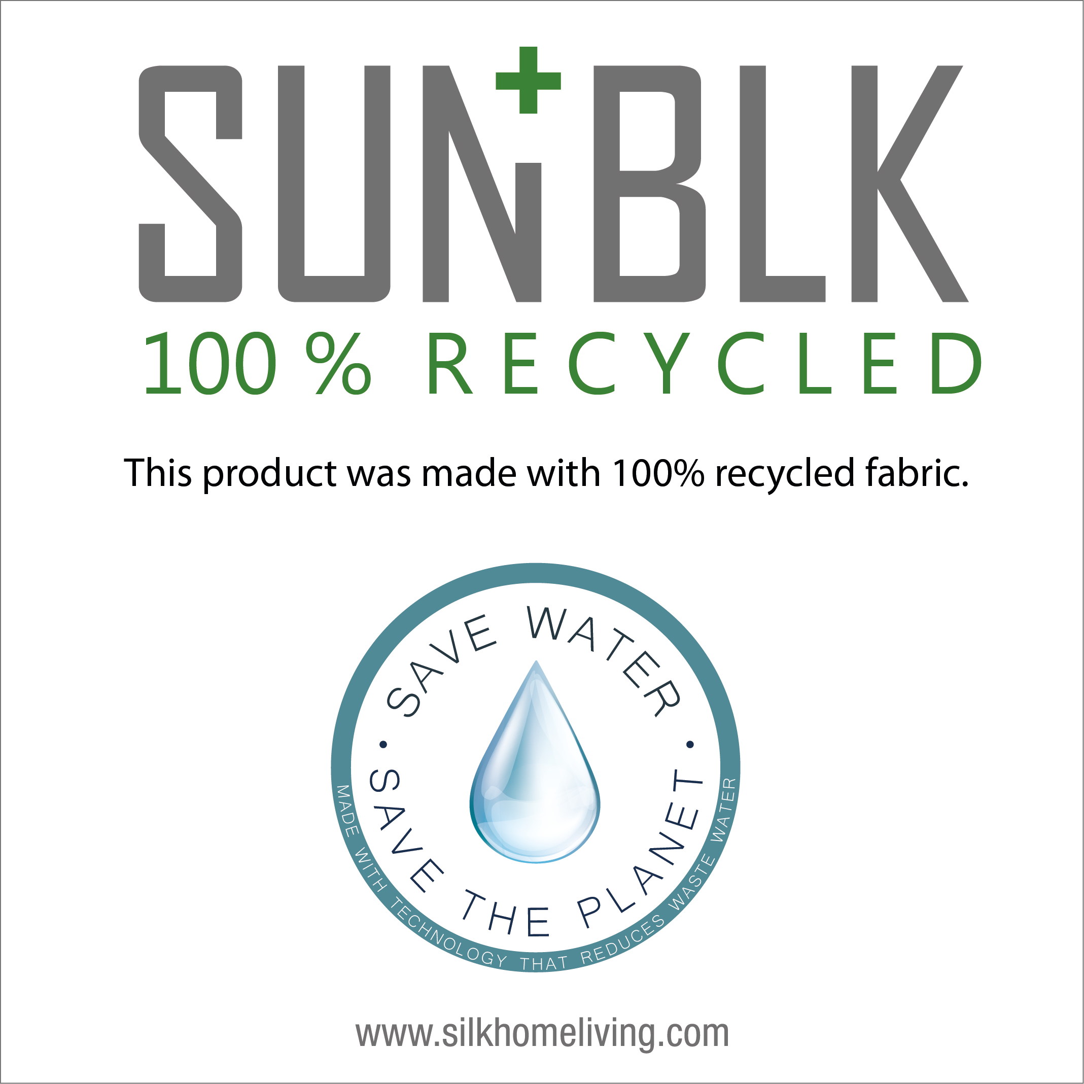 Sun+BLK 100% Recycled message